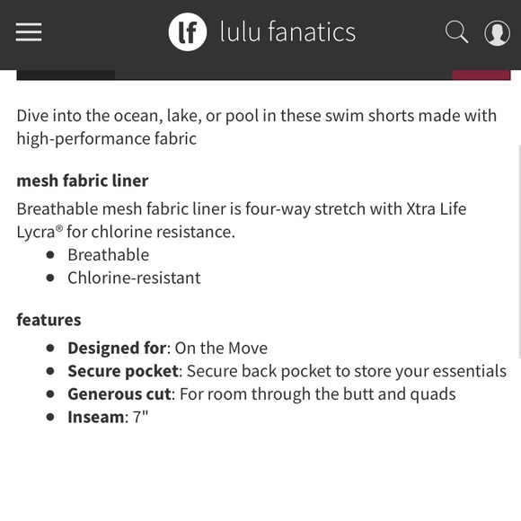 Lululemon Channel Cross Swim Short 7” Tempest Blue S - Picture 6 of 11